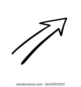 An aesthetically clean and modern illustration depicting a symbol of an arrow that points upward with clarity