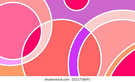 Aesthetically colored randomly arranged circle shapes, random circle geometric texture background, elegant background