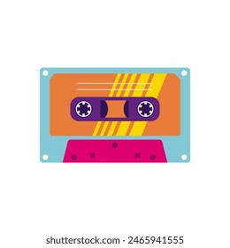 Aesthetics of the 90s, retro cassettes for a tape recorder. 2000s Elements . Modern flat style
