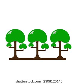Aesthetics green banyan tree compatible for any design 