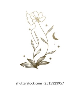 Imagens de logotipo de estética. Mulher corpo spa estética monoline design logotipo de luxo