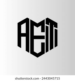 Abstraktes AET-Logo-Design. AET einzigartiges Design. AET.
