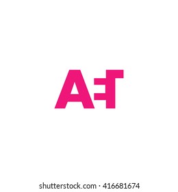 AET Logo. Vector Graphic Branding Letter Element. White Background
