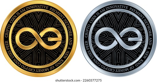 aeternity-ae virtual currency logo. vector illustrations.