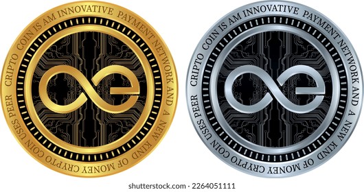 aeternity-ae virtual currency logo. vector illustrations.