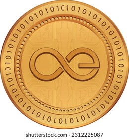 logo de la moneda virtual eternity-ae. ilustraciones vectoriales.
