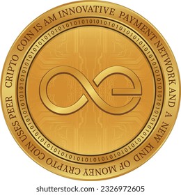 aeternity-ae virtual currency logo. vector illustrations.
