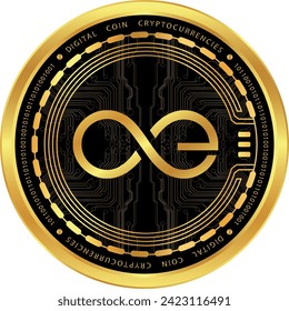 aeternity-ae virtual currency logo. vector illustrations.