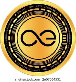 aeternity-ae virtual currency logo. vector illustrations.