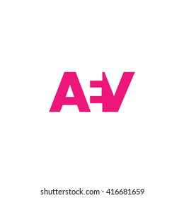 AEV Logo. Vector Graphic Branding Letter Element. White Background