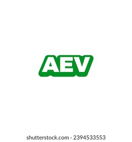 AEV OR VEA letra monograma abstracto diseño del logotipo de la letra inicial