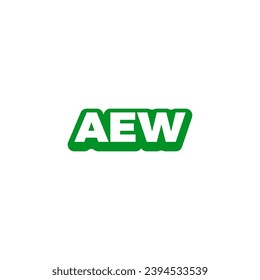 AEW OR WEA letra monograma abstracto diseño del logotipo de la letra inicial