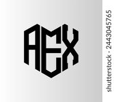 AEX letter logo abstract design. AEX unique design. AEX.
