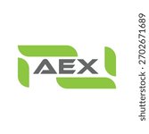 
AEX letter logo design on black background. AEX creative initials letter logo concept. AEX letter design