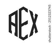 AEX Logo Design. Initial Letter AEX Monogram Logo using Hexagon shape