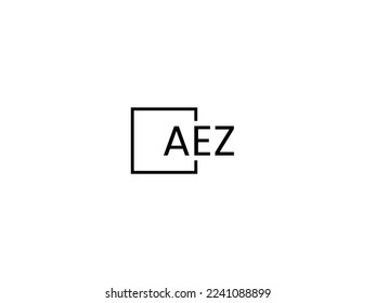 AEZ Letter Initial Logo Design Vector Illustration