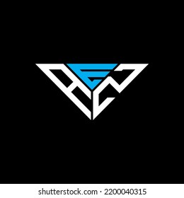 AEZ letter logo creative design with vector graphic, AEZ simple and modern logo in triangle shape.