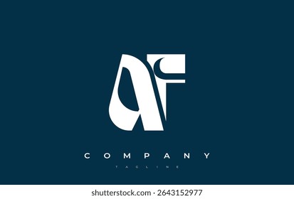 AF Abstract Geometric Logo Design. Modern and elegant logo design with simplistic typography elements, showcasing branding excellence.