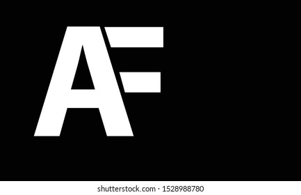 AF abstract vector logo monogram template