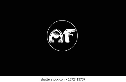 AF abstract vector logo monogram template