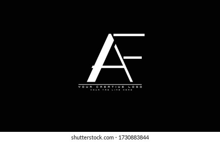 AF abstract vector logo monogram template