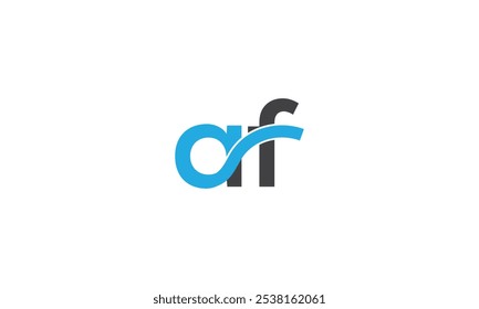 Logotipo de la letra AF Alphabet, logotipo AF, logotipo inicial AF