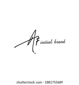 AF beauty monogram and elegant logo design