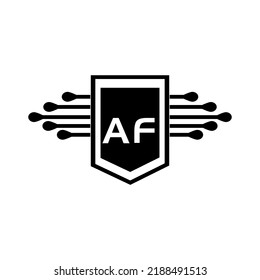  Concepto del logotipo de la letra de círculo creativa AF. Diseño de letras AF.
