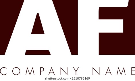 AF creative modern abstract letter logo vector design. It will be suitable for your company and brand identity.