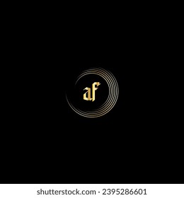 plantilla de diseño de logotipo para letras modernas creativas de AF