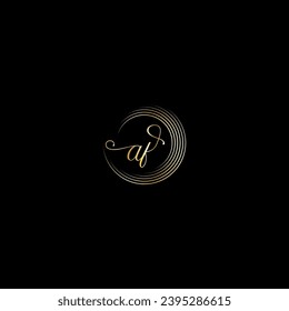 plantilla de diseño de logotipo para letras modernas creativas de AF