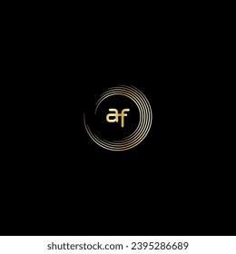 AF creative modern letters logo design template