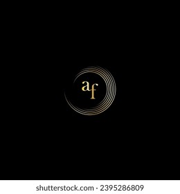 AF creative modern letters logo design template
