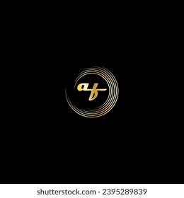 AF creative modern letters logo design template