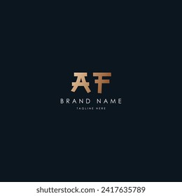 AF creative and modern vector logo design