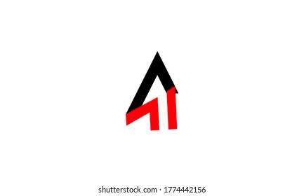 plantilla de logotipo de vector abstracto AF o F y A