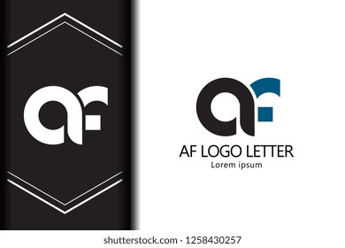 af a f black blue white lowercase modern creative alphabet for company letter logo design vector icon template - Vector