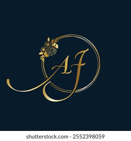 AF F A initial signature logo template vector