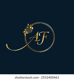 AF F A initial signature logo template vector