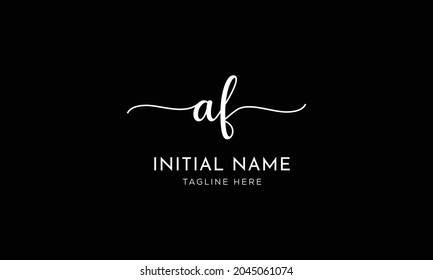 AF F A Signature initial logo template vector