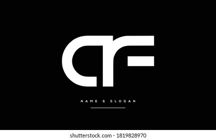 Monograma del logotipo de las letras abstractas AF, FA, A, F