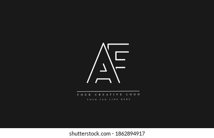 AF, FA, A, F modelo de monograma del logotipo del vector abstracto