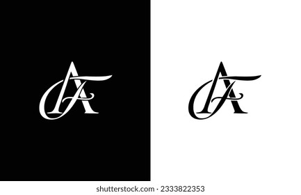 AF ,FA ,A ,F abstract letters logo monogram