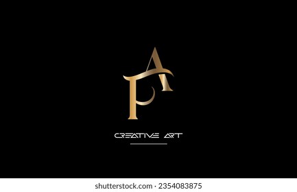 AF, FA, A, F letras abstractas monograma