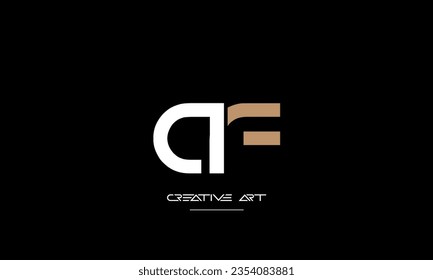 AF, FA, A, F abstract letters logo monogram