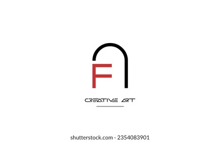 AF, FA, A, F abstract letters logo monogram