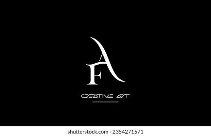 AF, FA, A, F abstract letters logo monogram