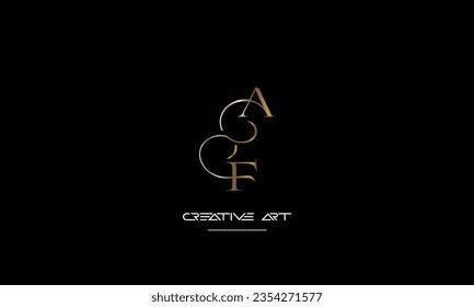 AF, FA, A, F abstract letters logo monogram