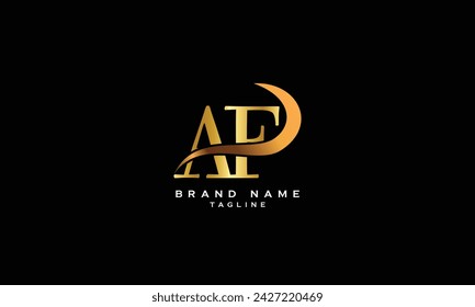 AF, FA, Abstract initial monogram letter alphabet logo design