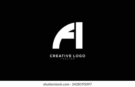 AF FA Abstracto inicial monograma letra alfabeto logo diseño